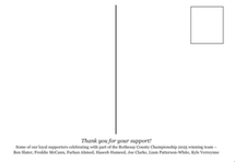 Thank You For Your Support Winners Postcard