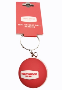 Trent Bridge Red PVC Cricket Ball Keyring