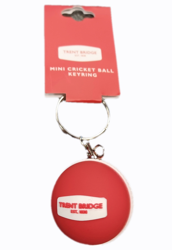 Trent Bridge Red PVC Cricket Ball Keyring