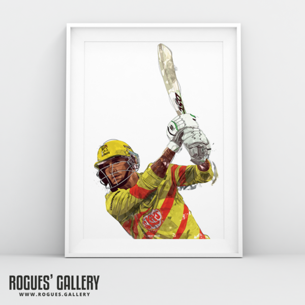 Rogues' Gallery A3 Print - Alex Hales in The Hundred 2